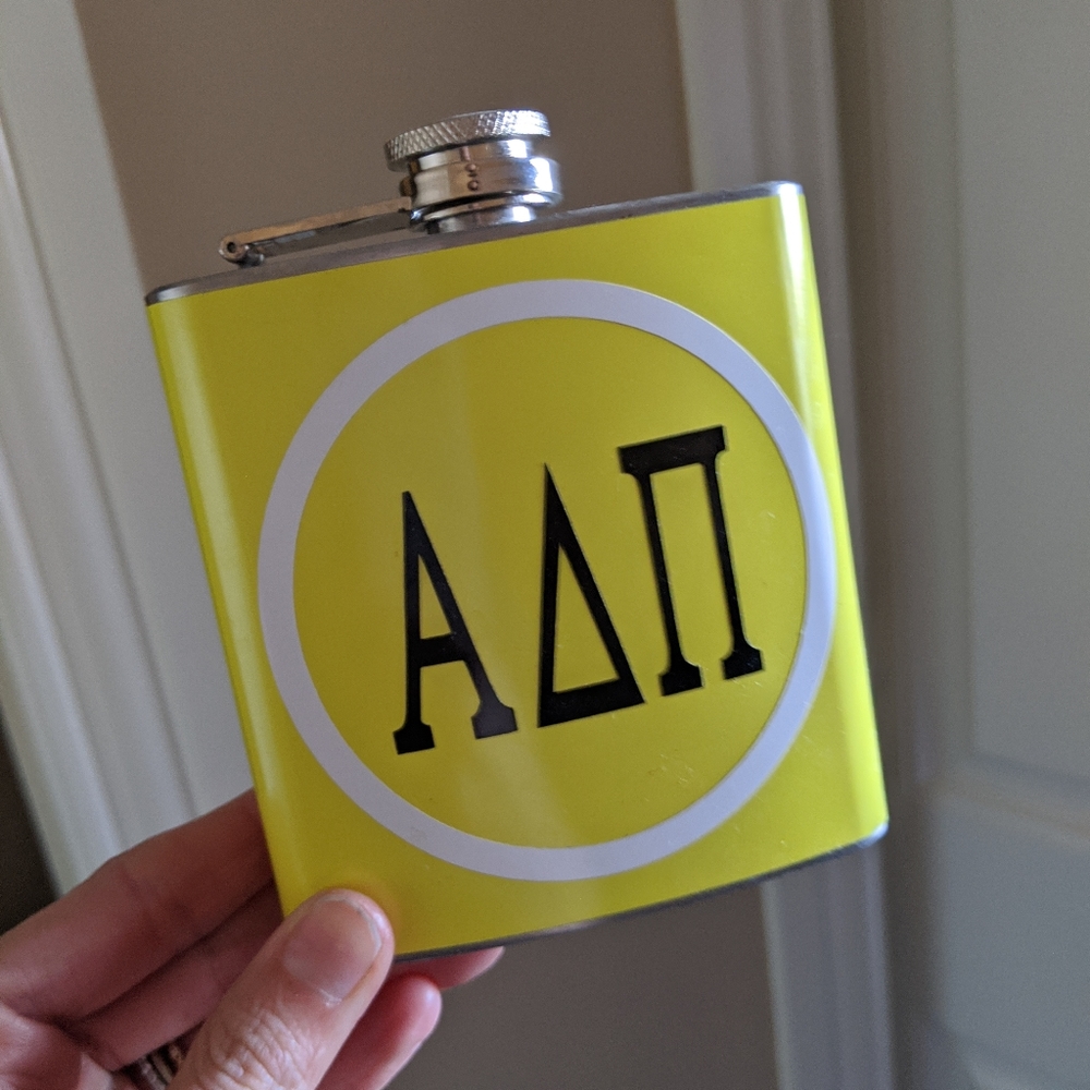 ADPi flask neon yellow